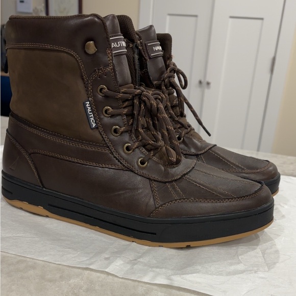 Nautica Men's Dark Brown Lace-Up Boots - Picture 2 of 10